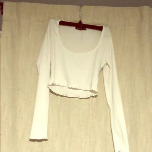 Long sleeved ribbed crop top